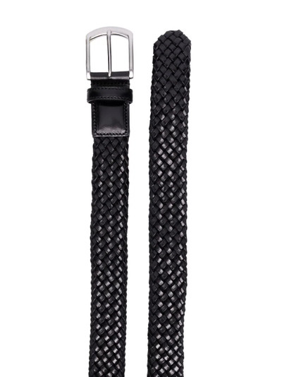 Canali woven leather belt outlook