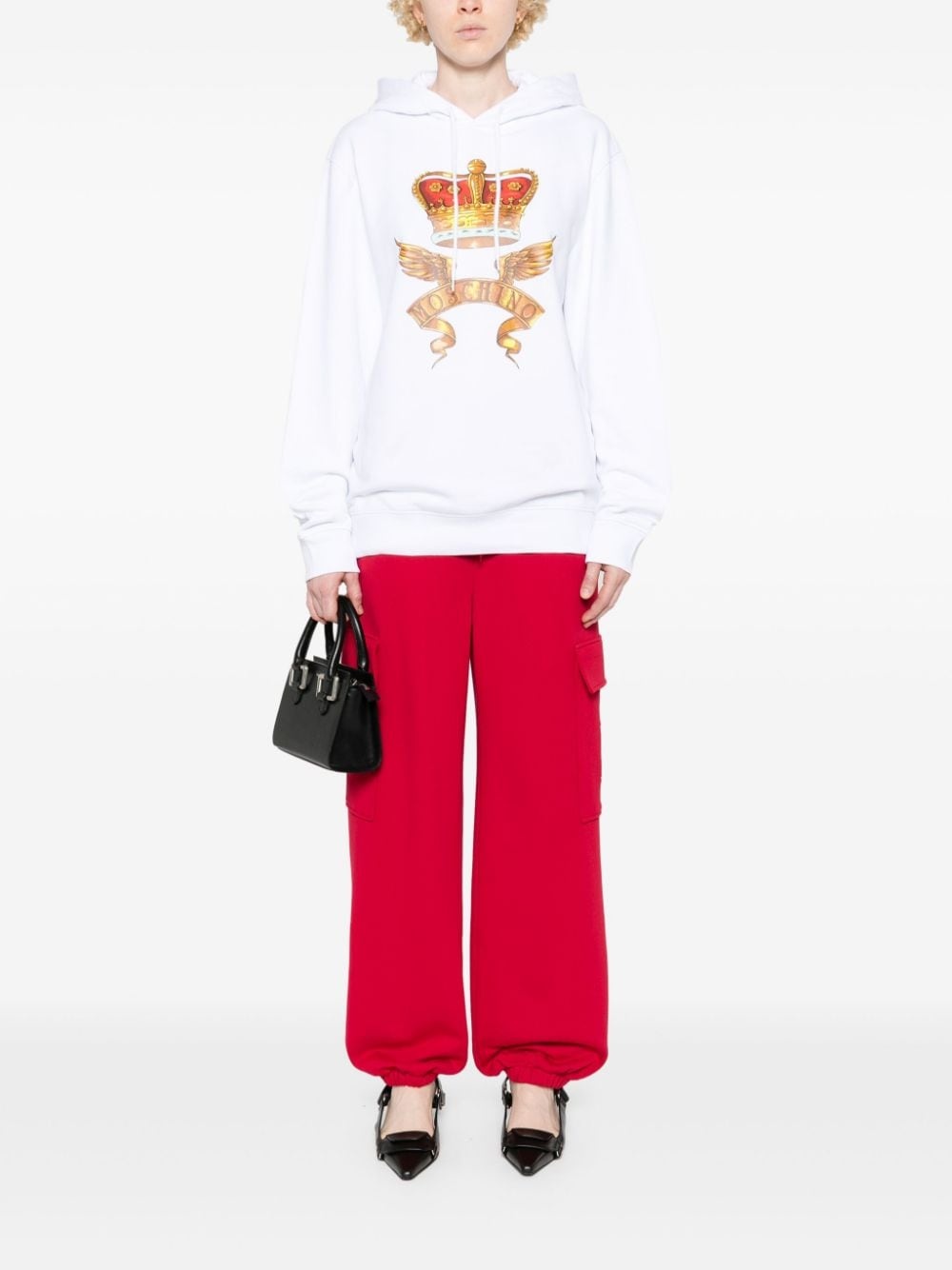 crown-print hoodie - 2