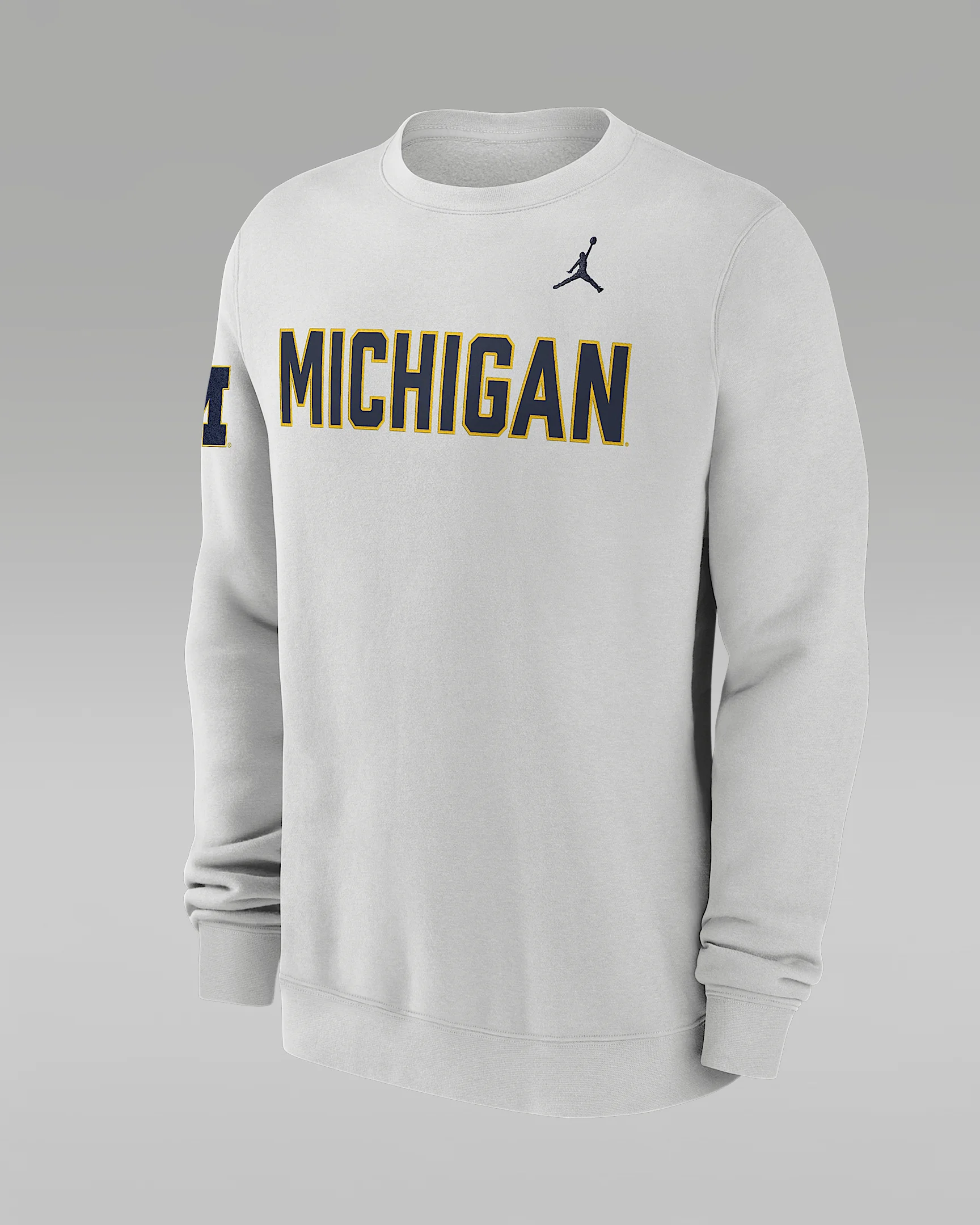 Michigan Sideline Club Men's Jordan Brand College Pullover Crew - 1