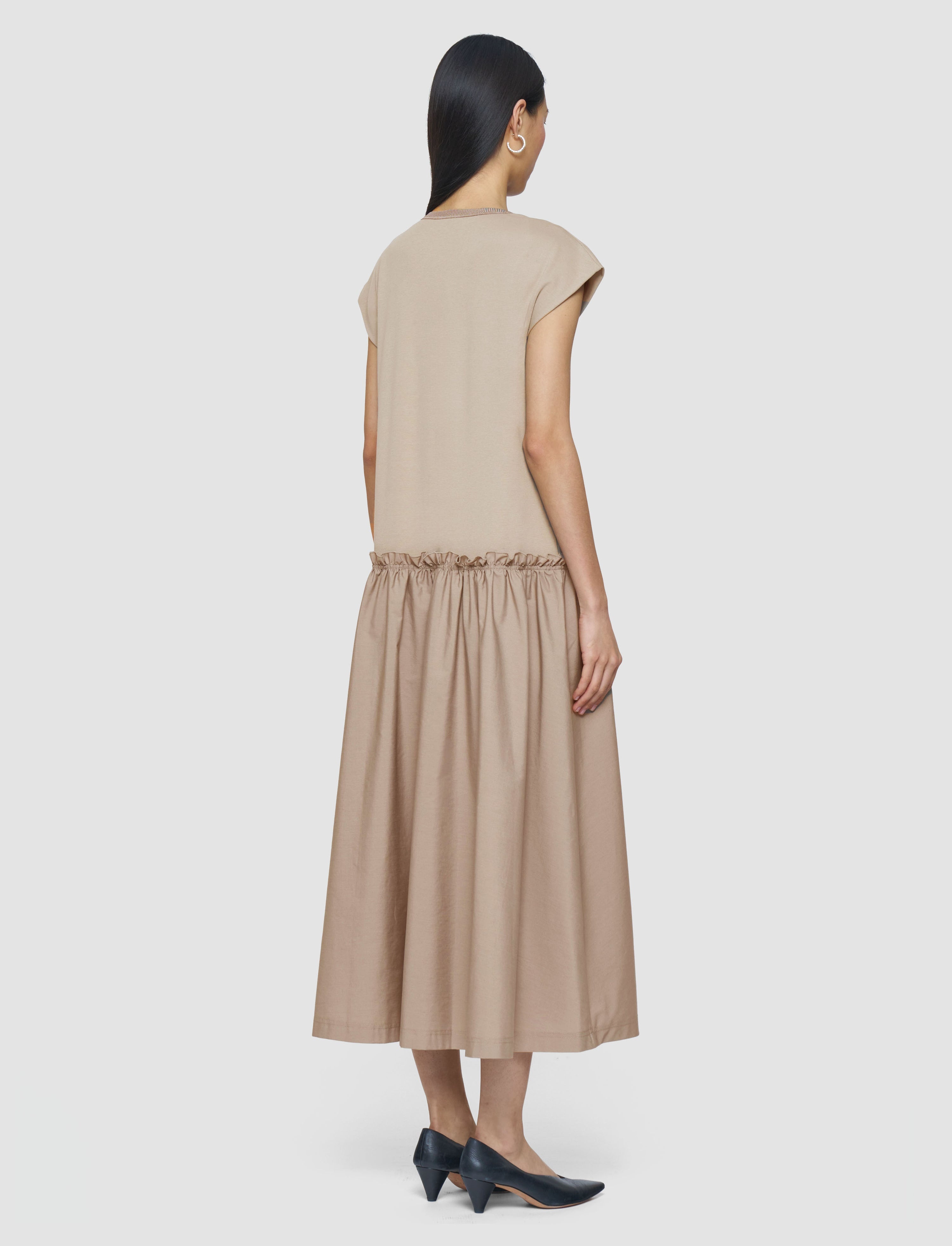 Poplin Jersey Dress - 3