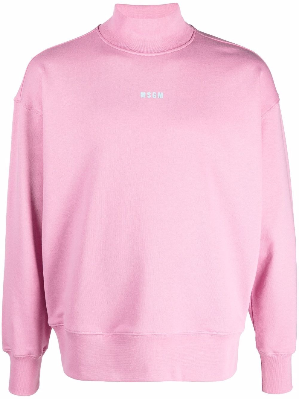 logo-print mock-neck sweatshirt - 1