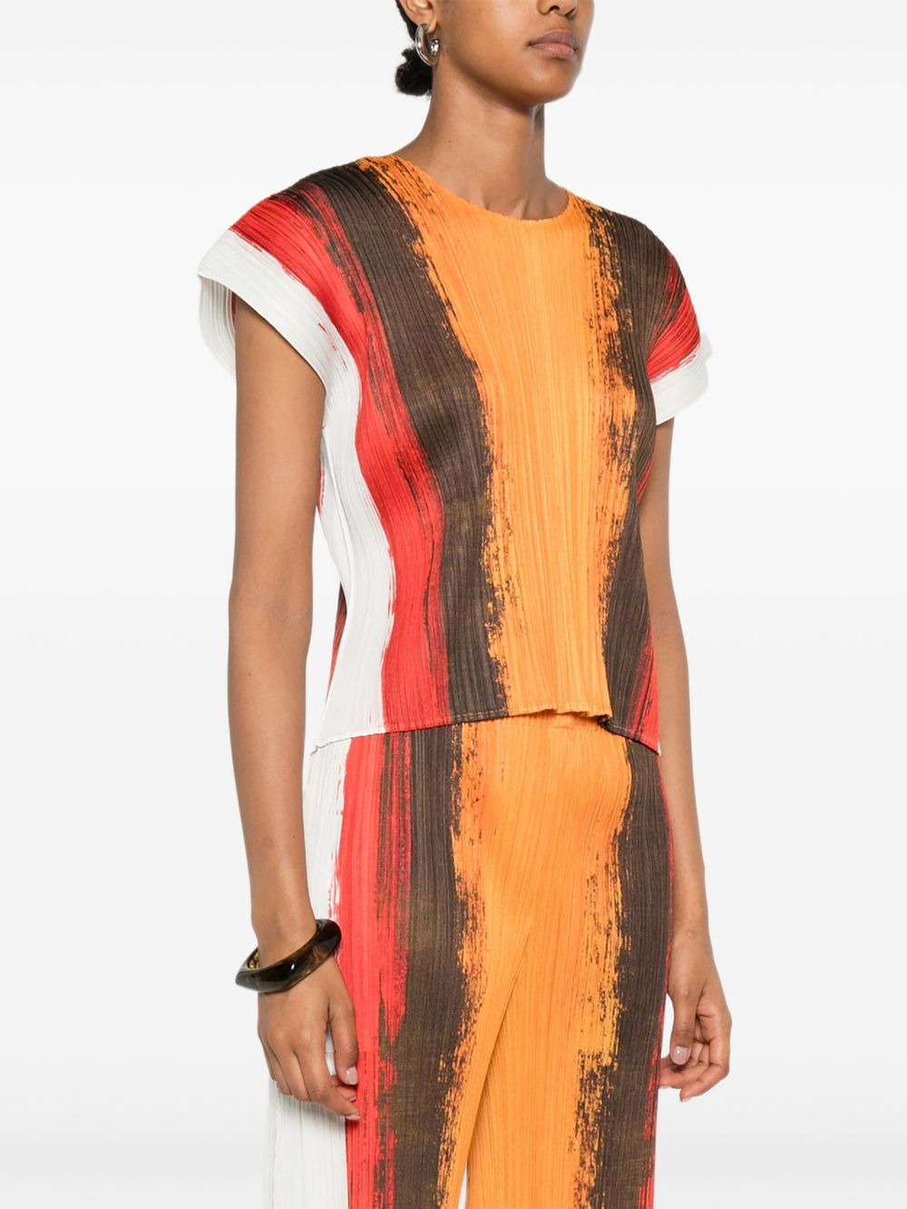 pleated stripe top - 3