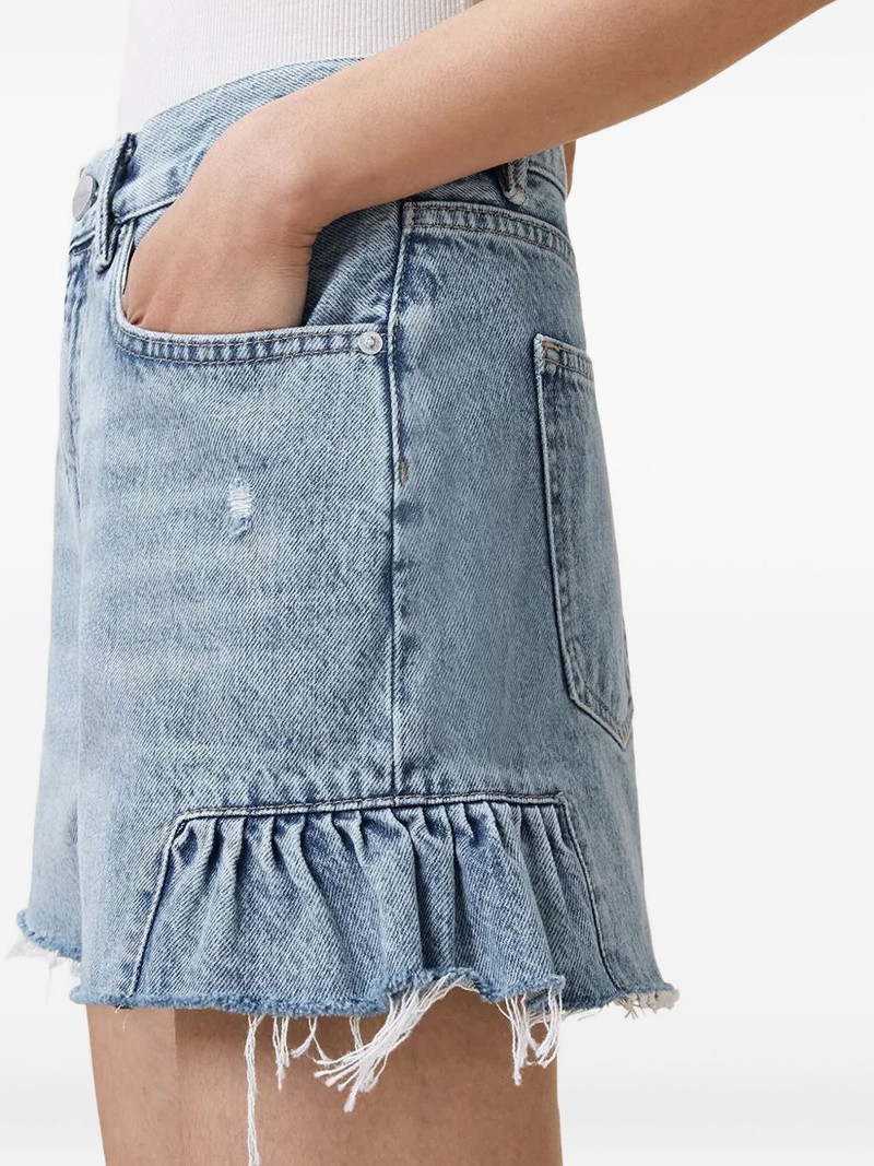 Eliana ruffle-detail denim shorts 5