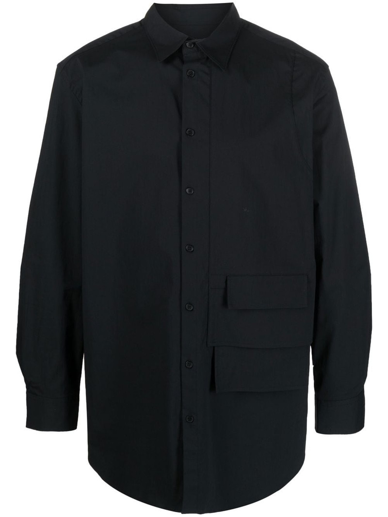 トップス Y-3 Flap Pocket Oversized Shirt 23F/W Y-3 flap-pocket detail shirt - H63044 | REVERSIBLE