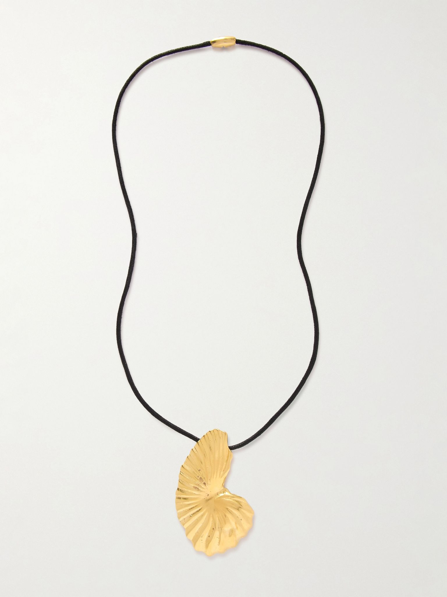The Birth of Venus gold-plated and cord necklace Gold - 4