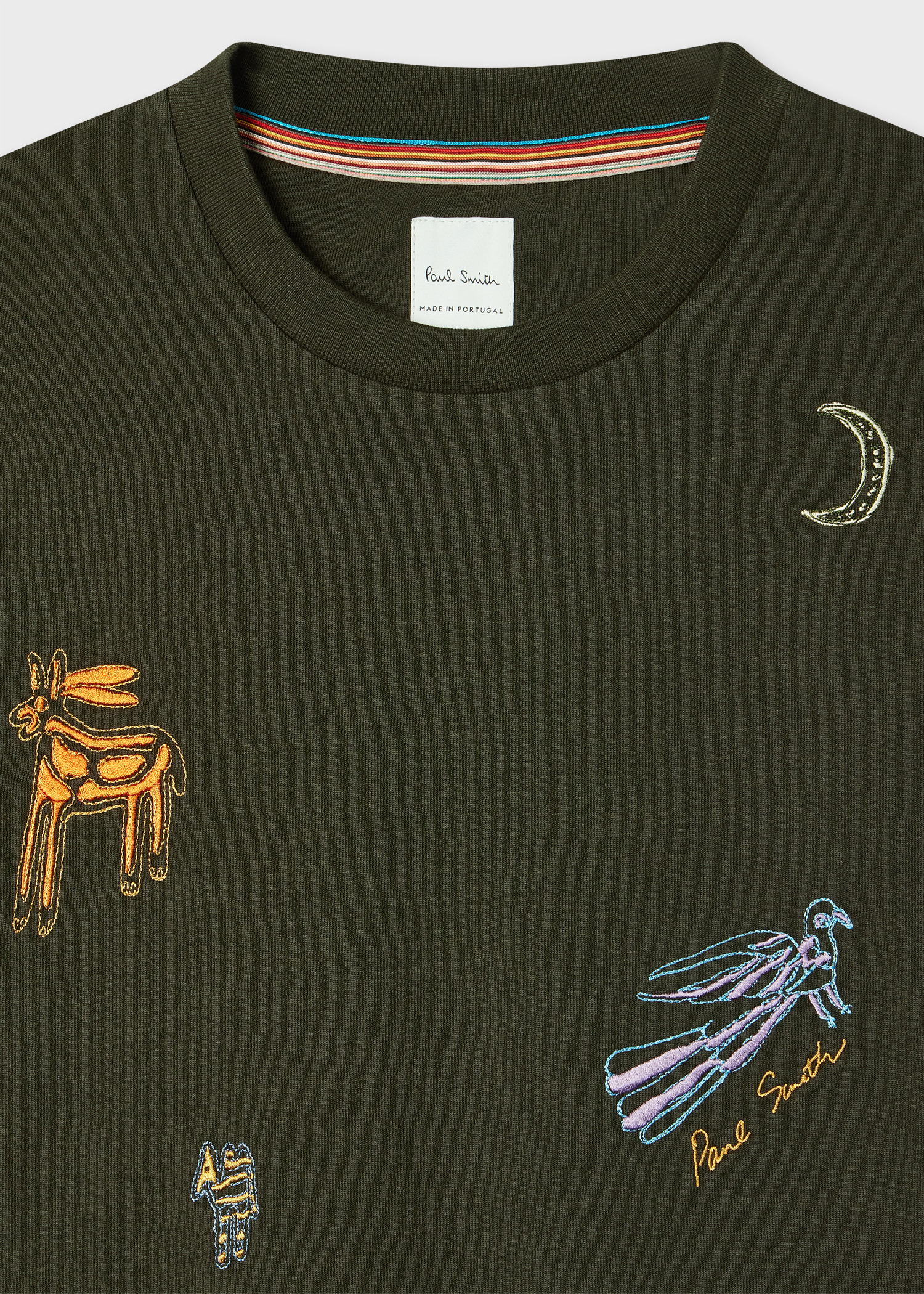 Charcoal Embroidered 'Little Beasts' T-Shirt - 2