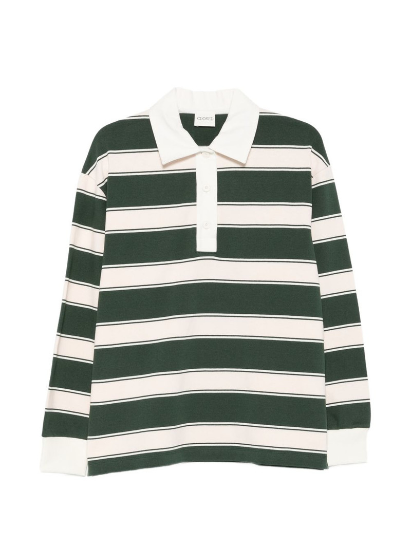 striped long-sleeve polo top 1