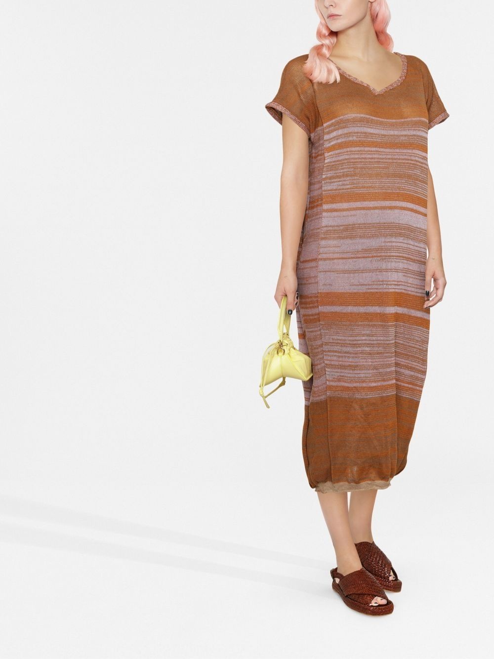 marl-knit shift dress - 2