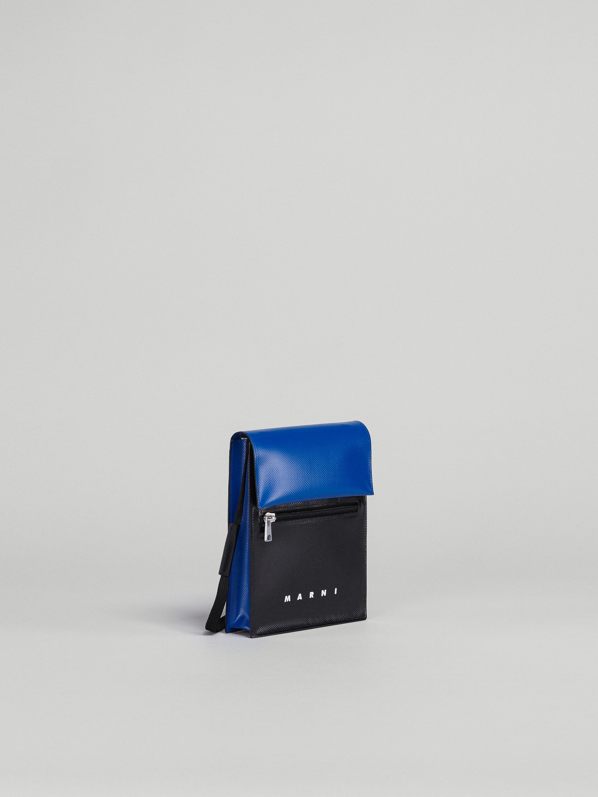BLACK AND BLUE TRIBECA MESSENGER BAG - 6