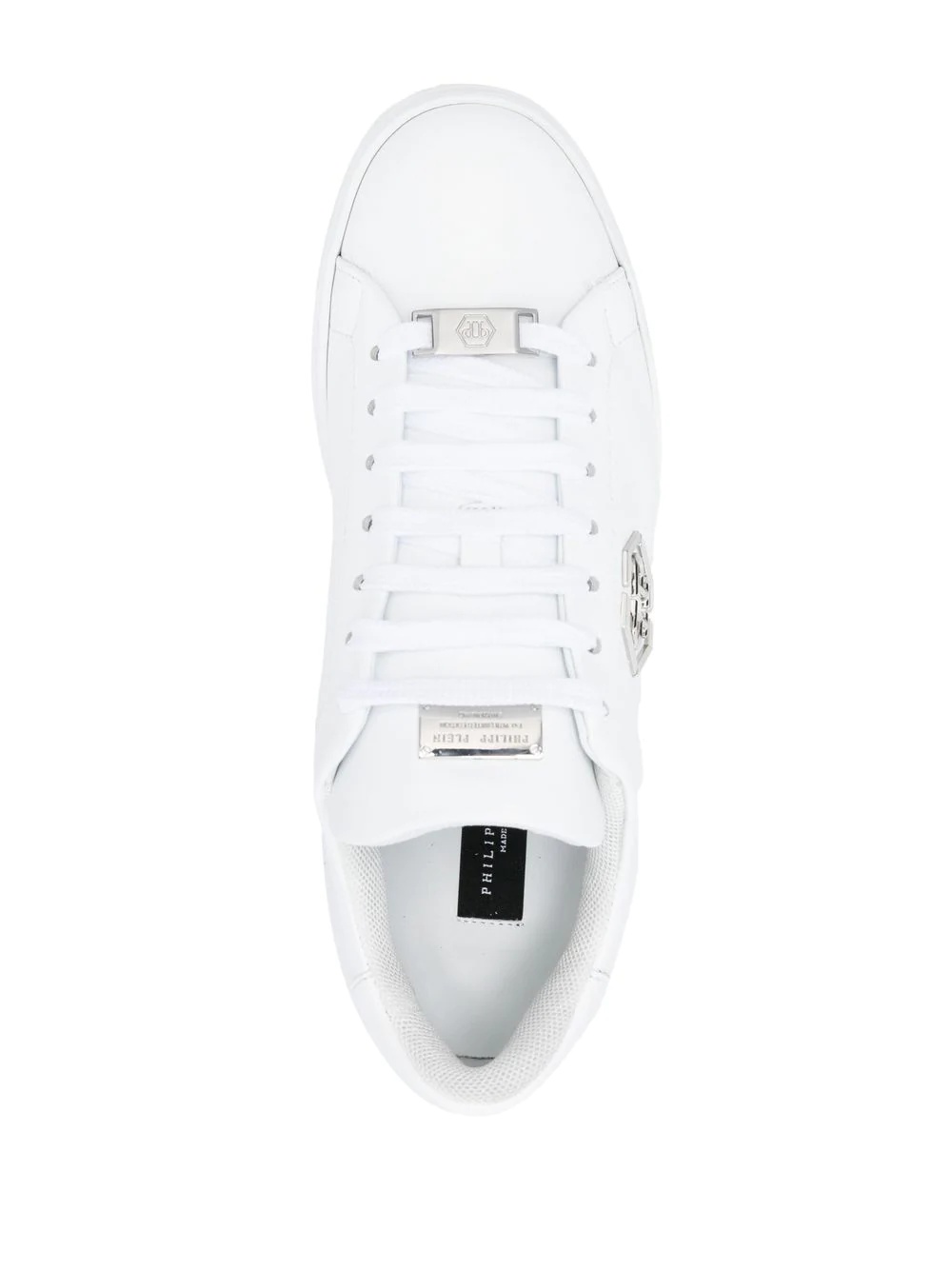 Hexagon low-top leather sneakers - 4