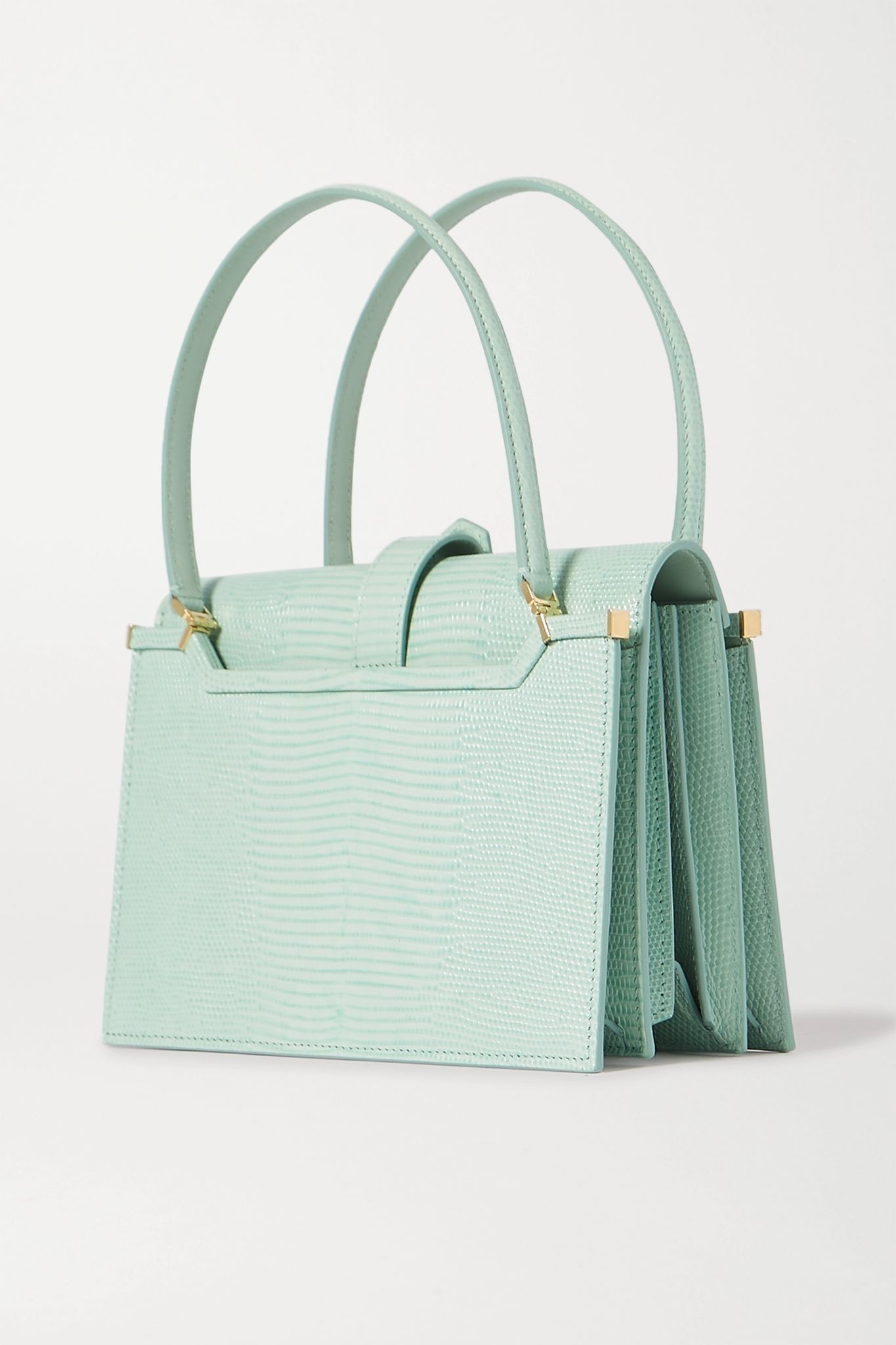 Ingrid lizard-effect leather tote - 3