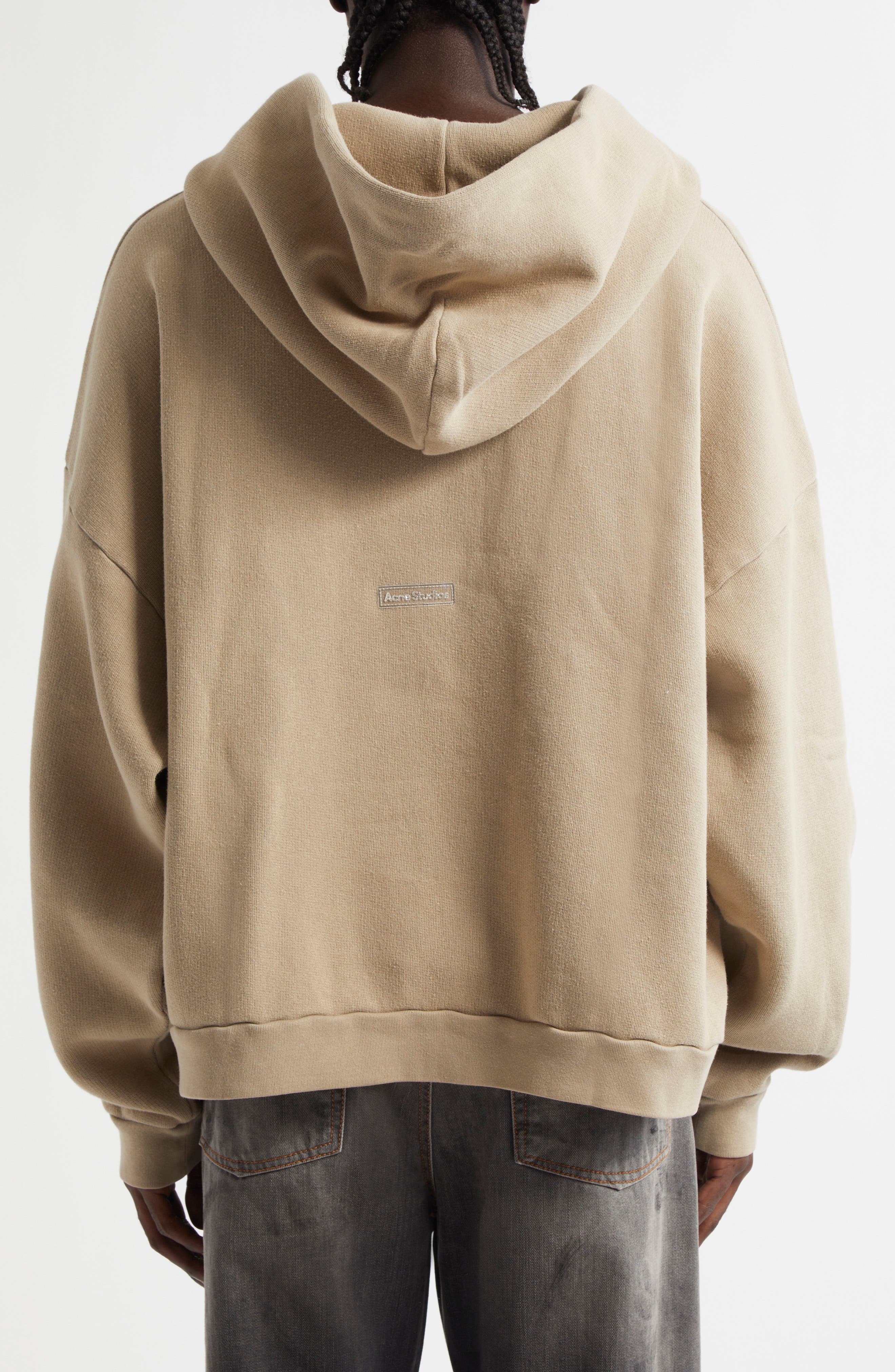 Acne Studios Gender Inclusive Relaxed Fit Hoodie in Concrete at Nordstrom - 3
