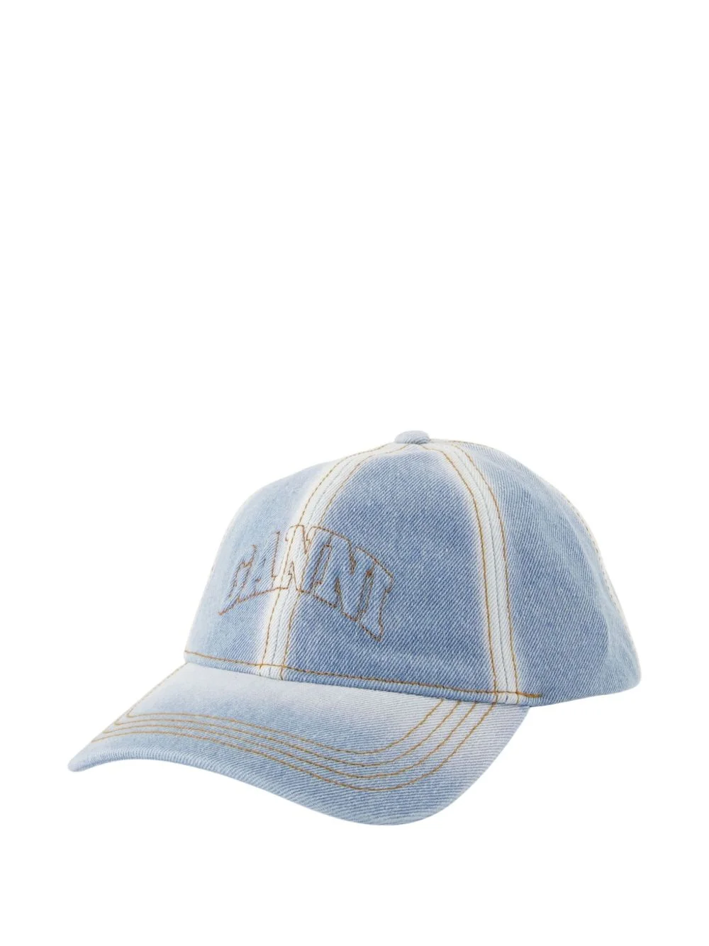 logo-embroidered denim cap - 1