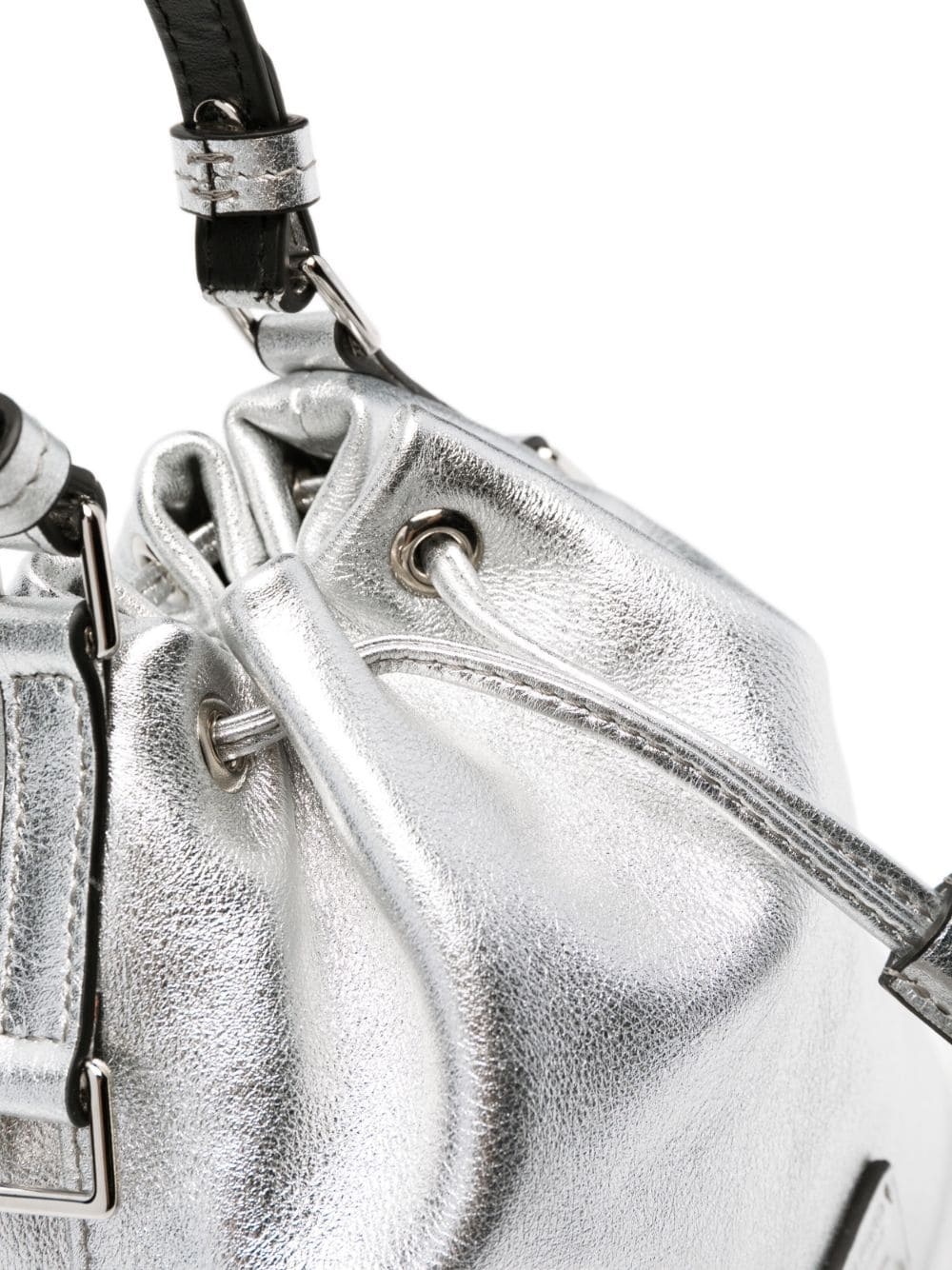 Laminated Disco leather bucket bag - 5