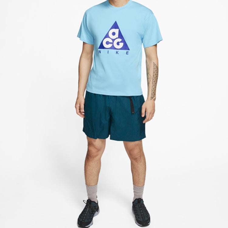 Nike Lab ACG Printed T-Shirt 'Blue Gale Fusion Violet' CV1533-450 - 3
