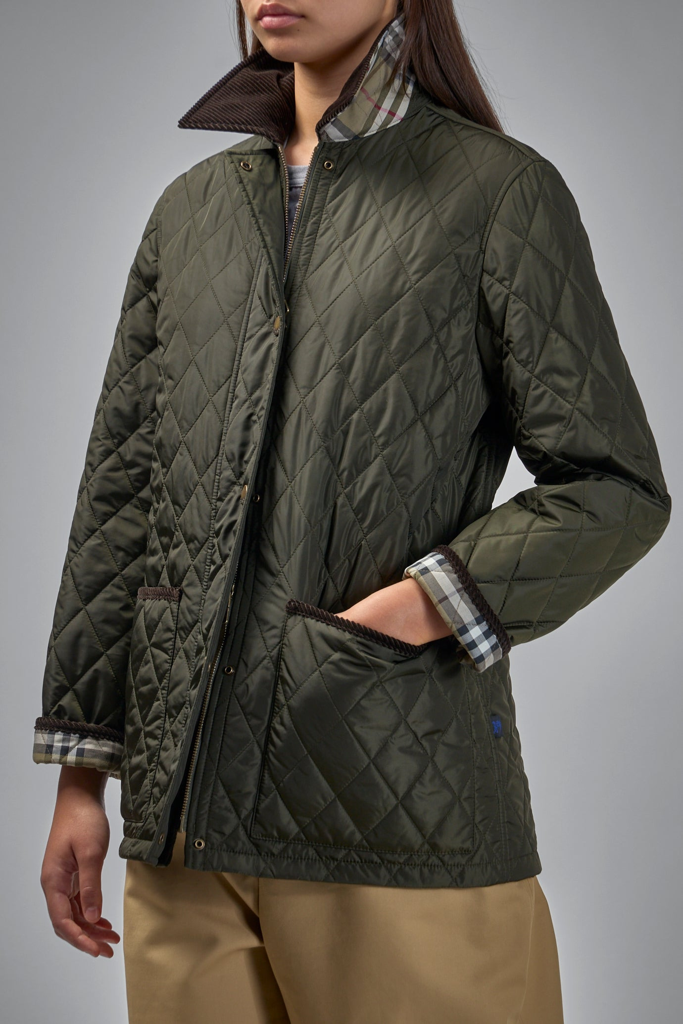 Cropped Quilted Nylon Jacket - 4