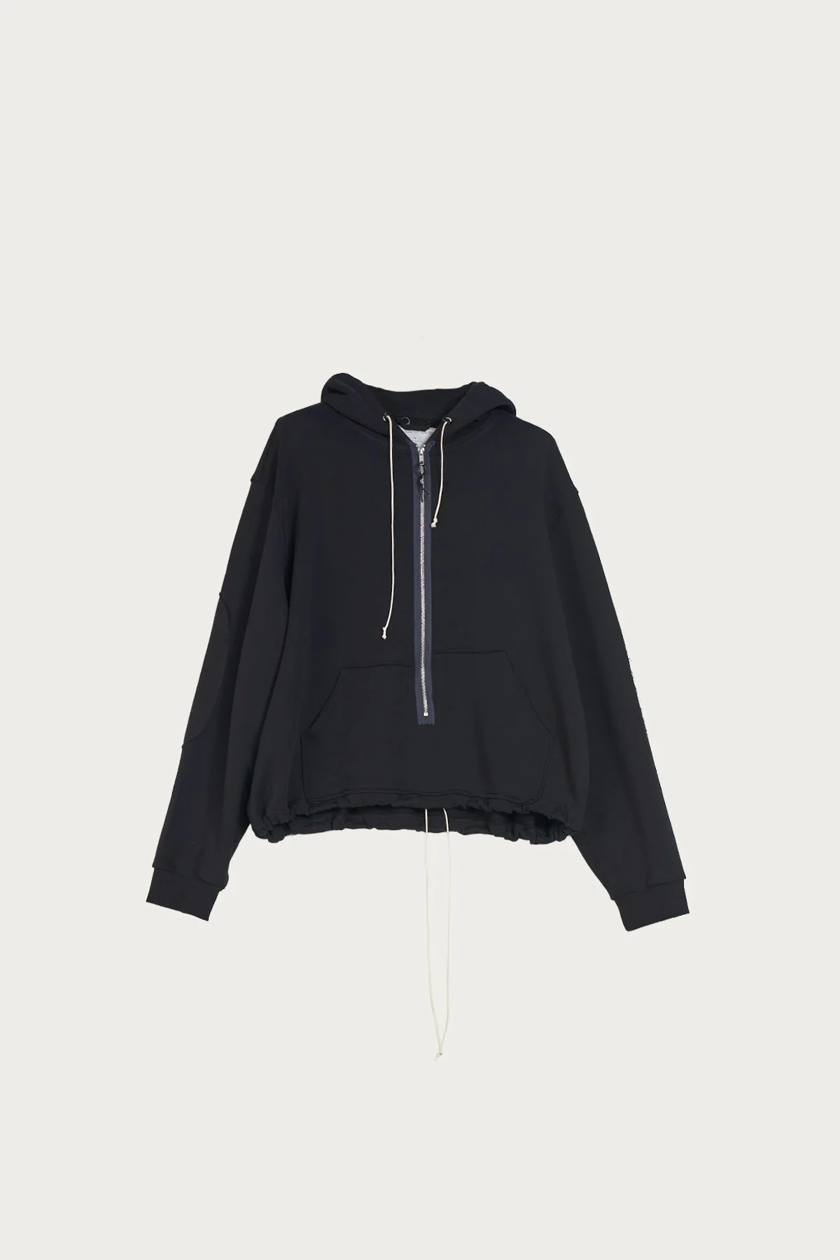 Anorak Zip Hoodie - Black - 1