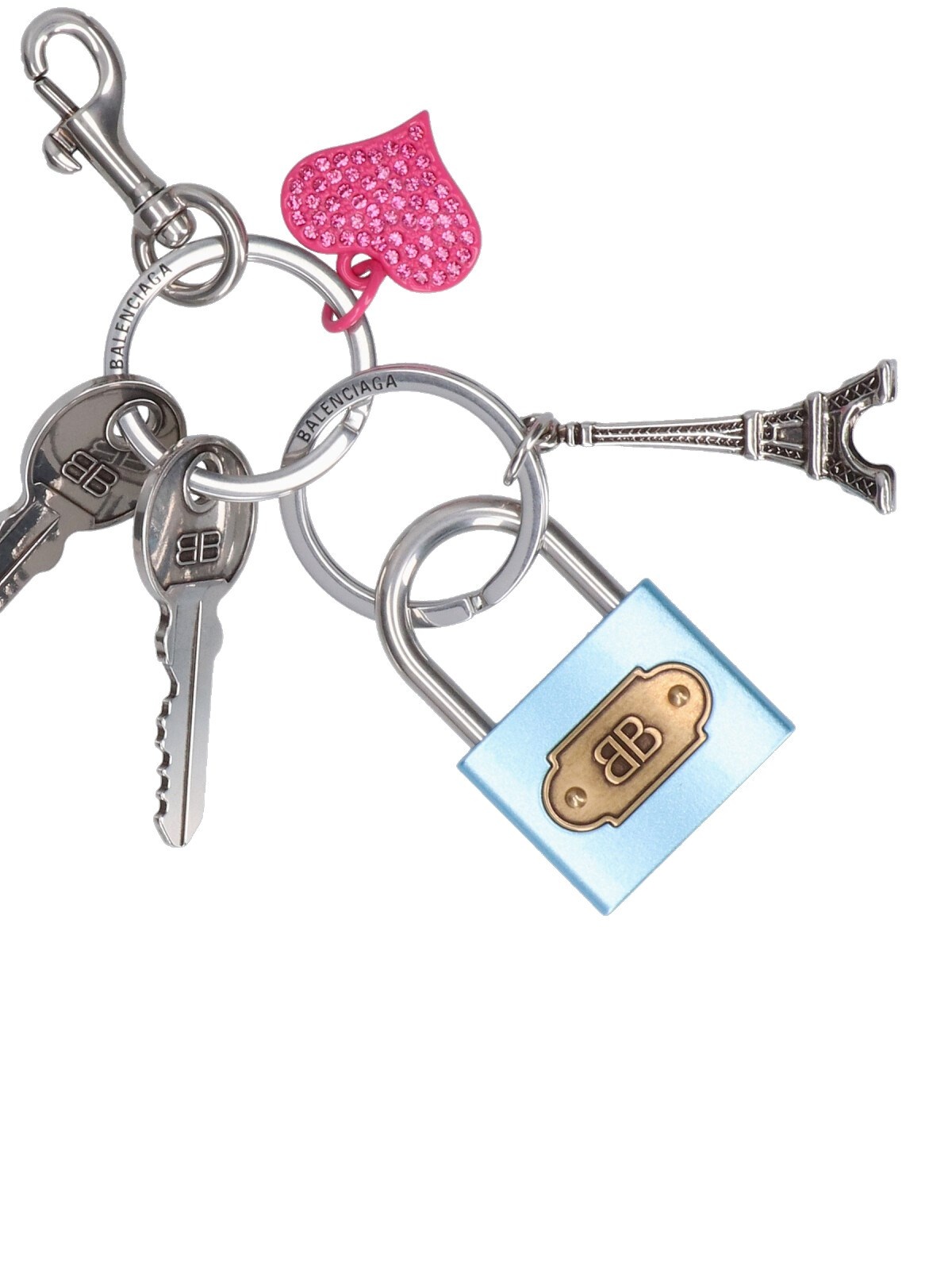 【関税＆送料込み】Balenciaga Keyring Padlock Balenciaga Keyring Padlock in White | Lyst
