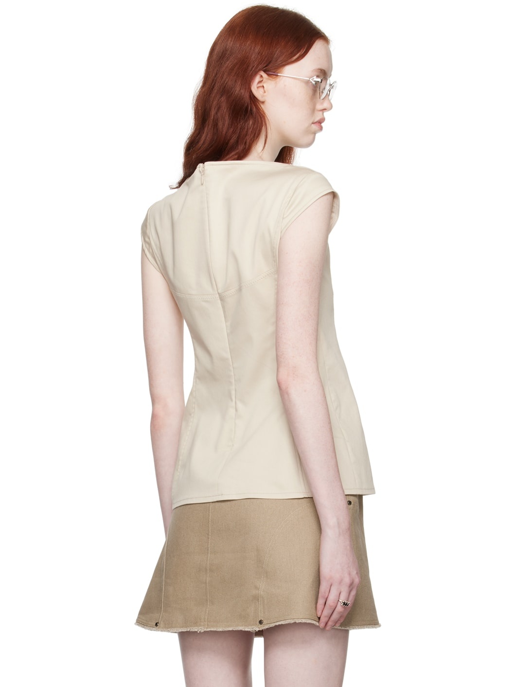 Beige Cap T-Shirt - 3