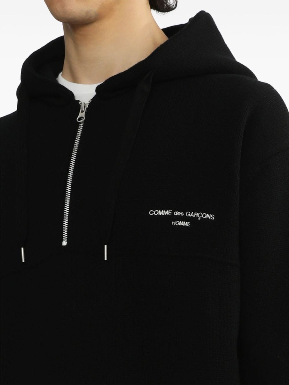 Comme des Garçons Homme logo-embroidered hoodie | REVERSIBLE
