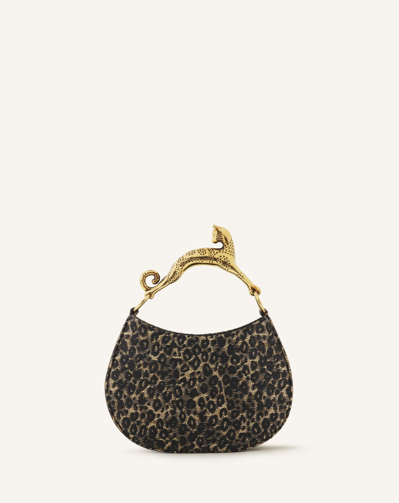 HOBO CAT BAG IN RAFFIA LEOPARD PRINT 4