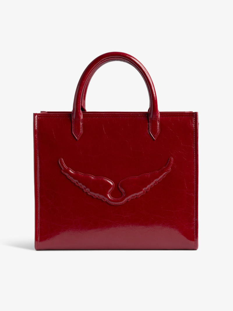 Angel Tote Bag Wrinkled Patent 1