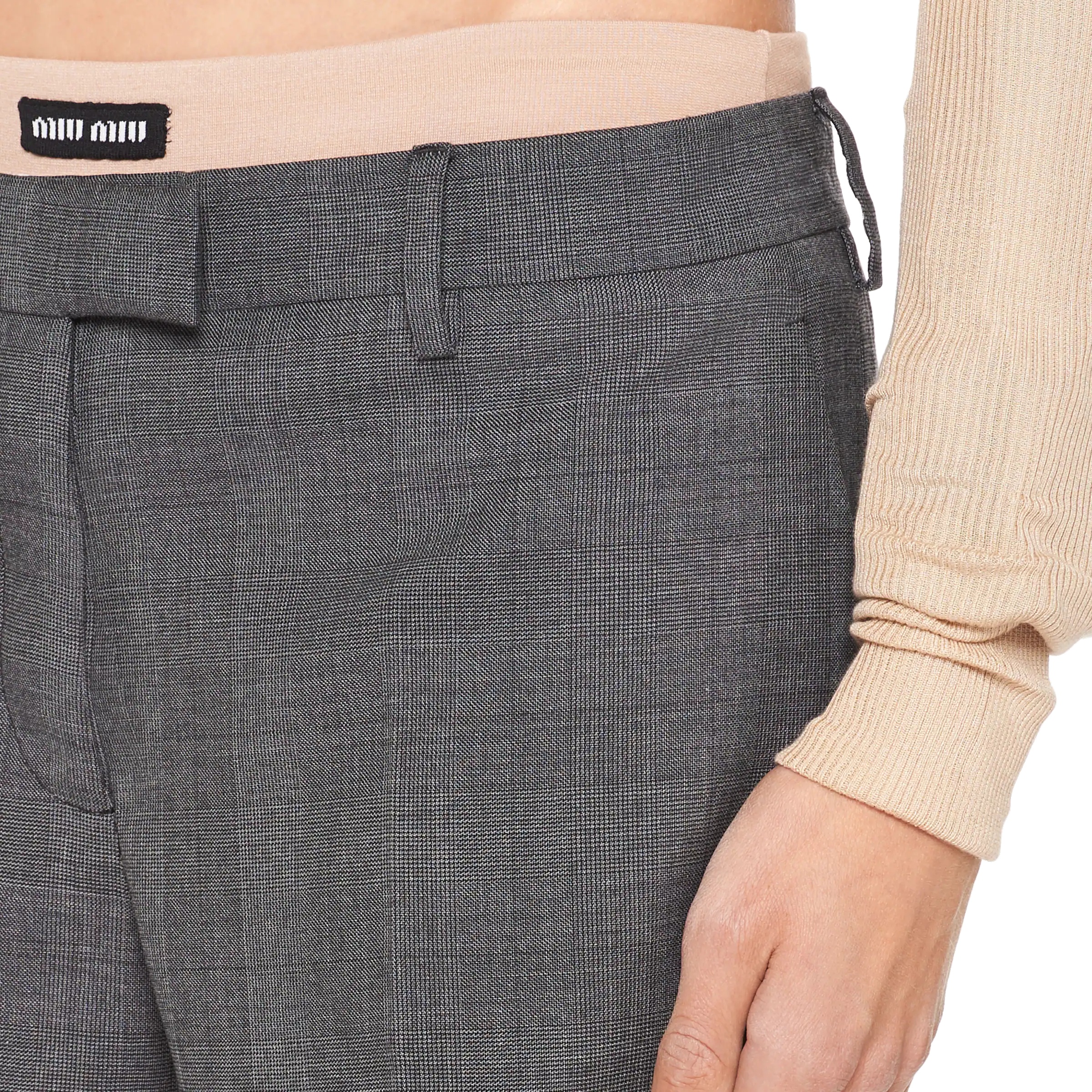 Embroidered Prince of Wales check pants - 5