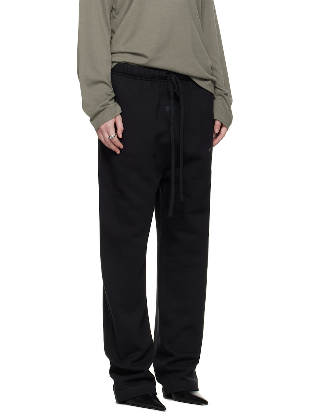 Black Relaxed Lounge Pants - 2