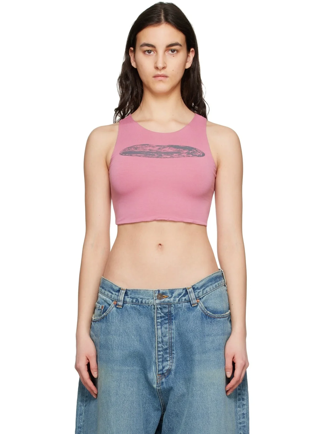 SSENSE Exclusive Pink Thermal Tank Top - 1