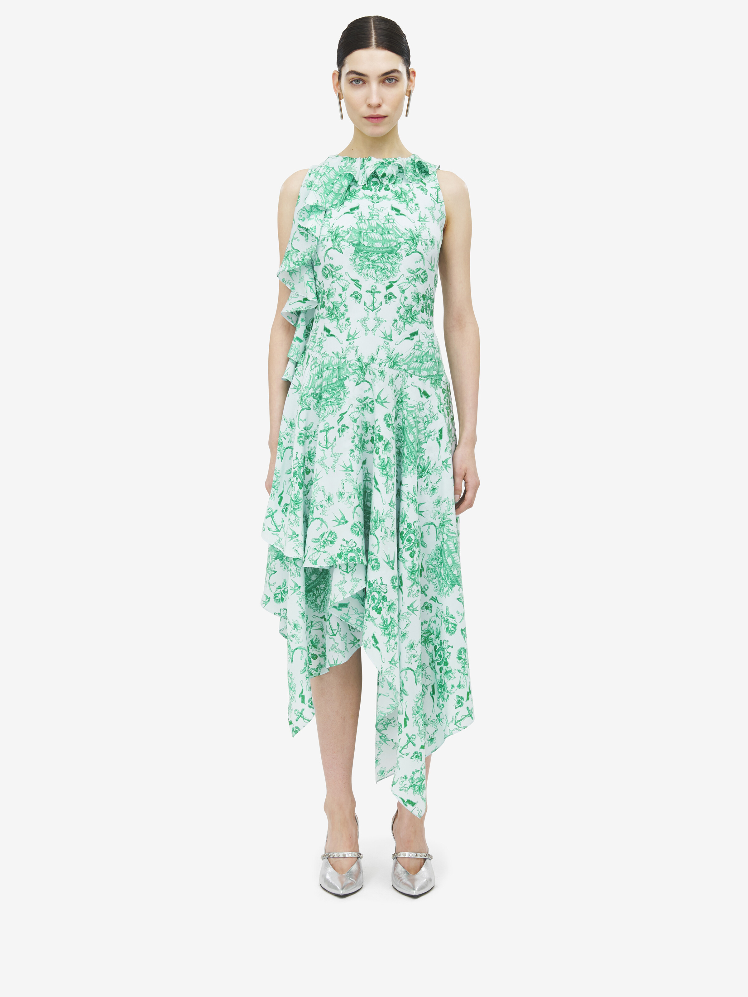 Sailor Tattoo Asymmetric Dress - 3
