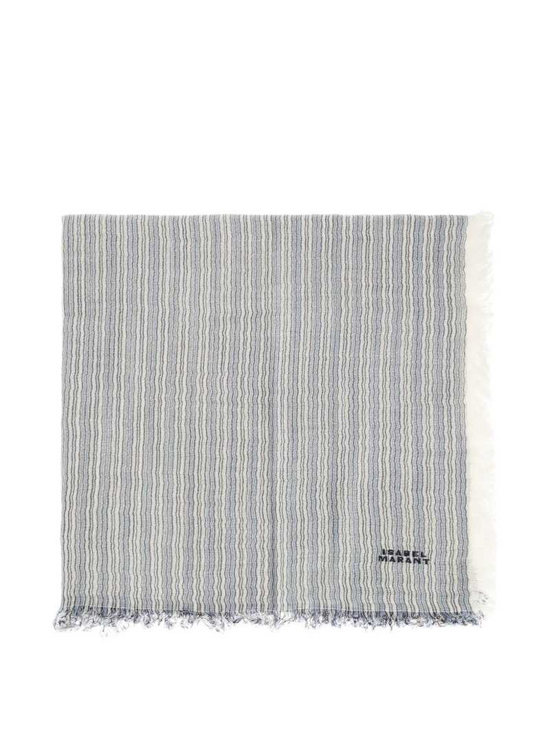 Zenila striped fringed scarf 1