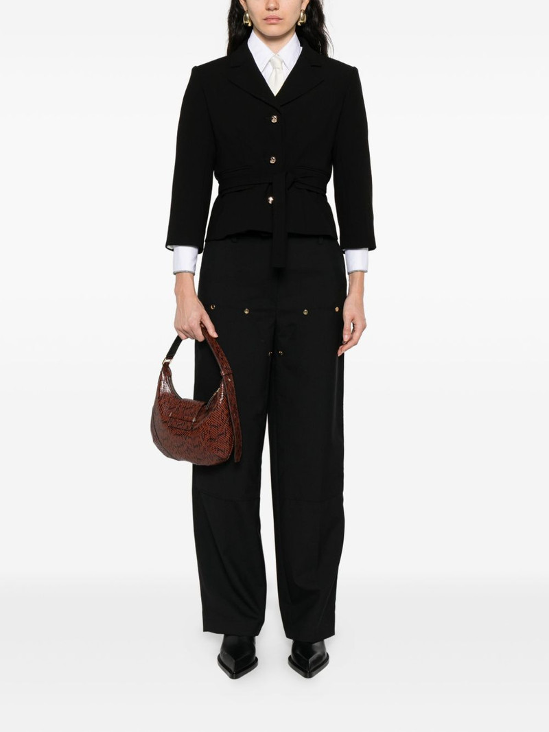 Sandro button-fastening studded straight trousers outlook