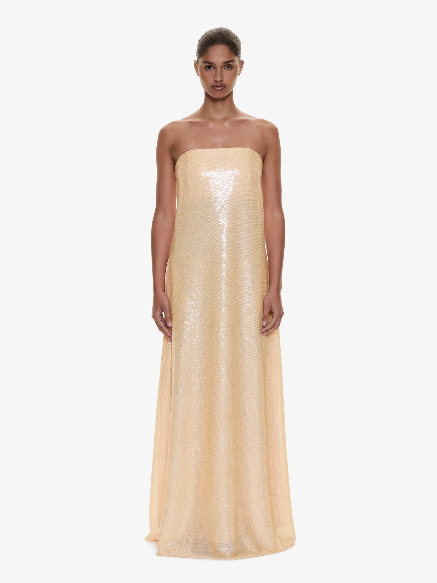 Opaline Sequin Strapless Gown - 1