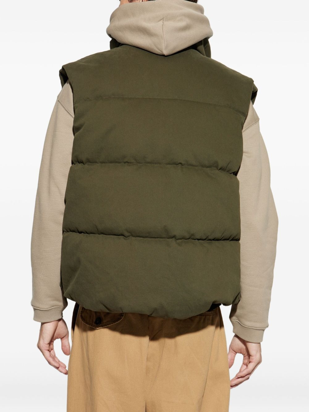 quilted logo vest - 4