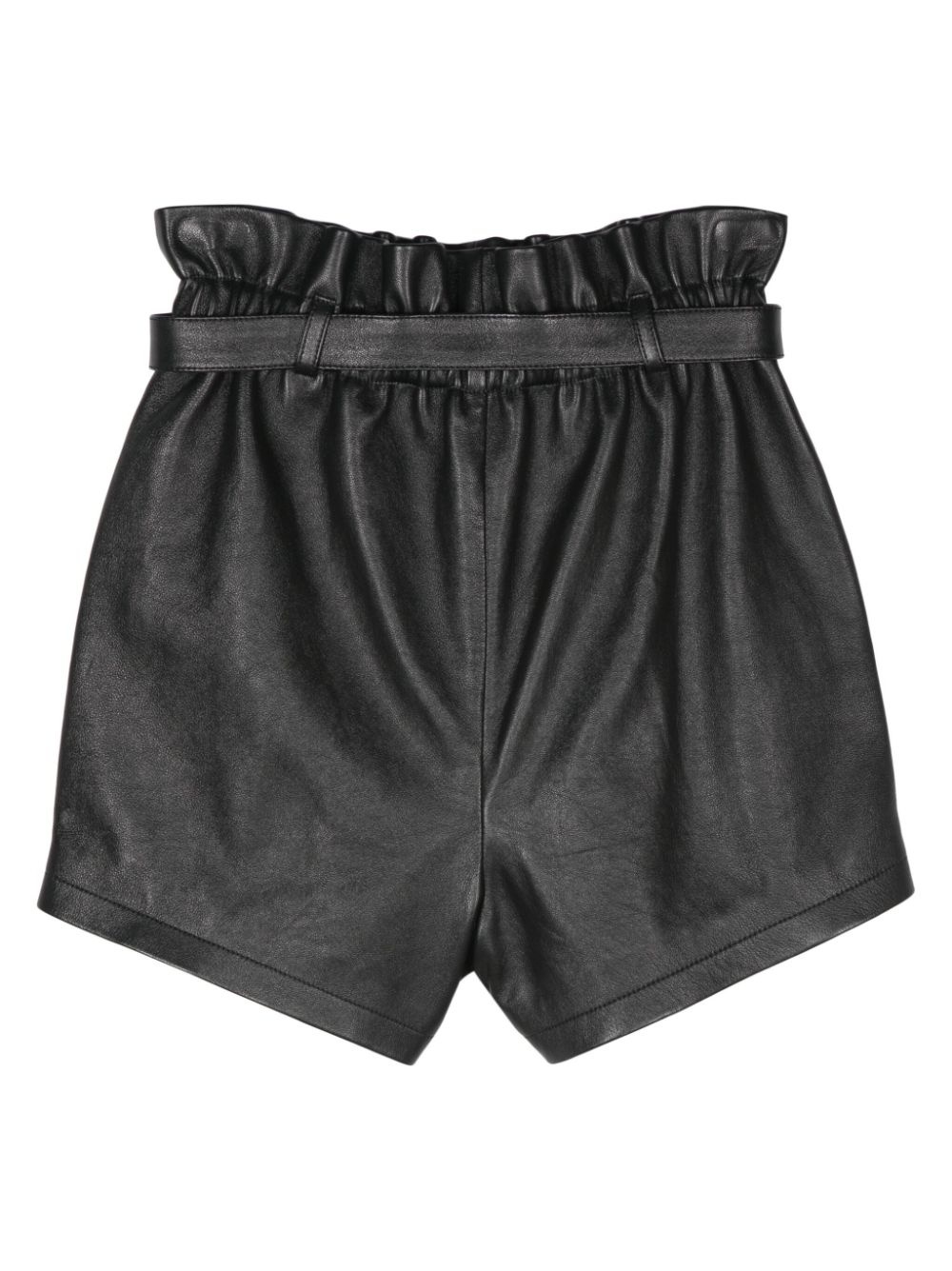 stud-embellished paperbag shorts - 2