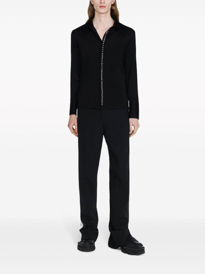 Dion Lee studded-placket shirt outlook