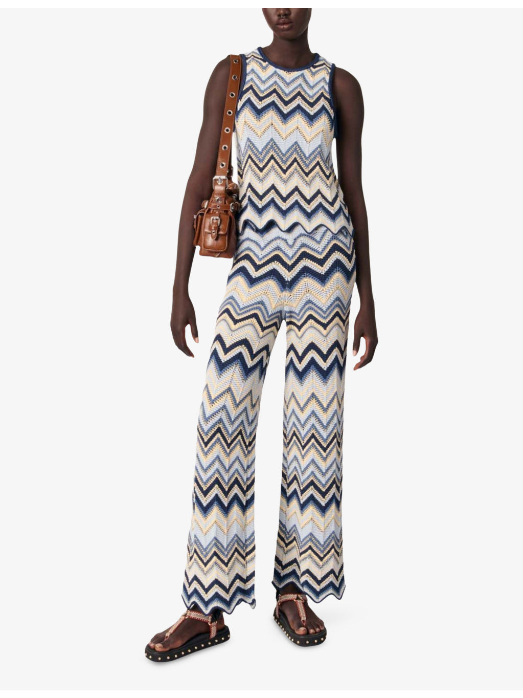 Zig-Zag Crochet Knitted Trousers - 2