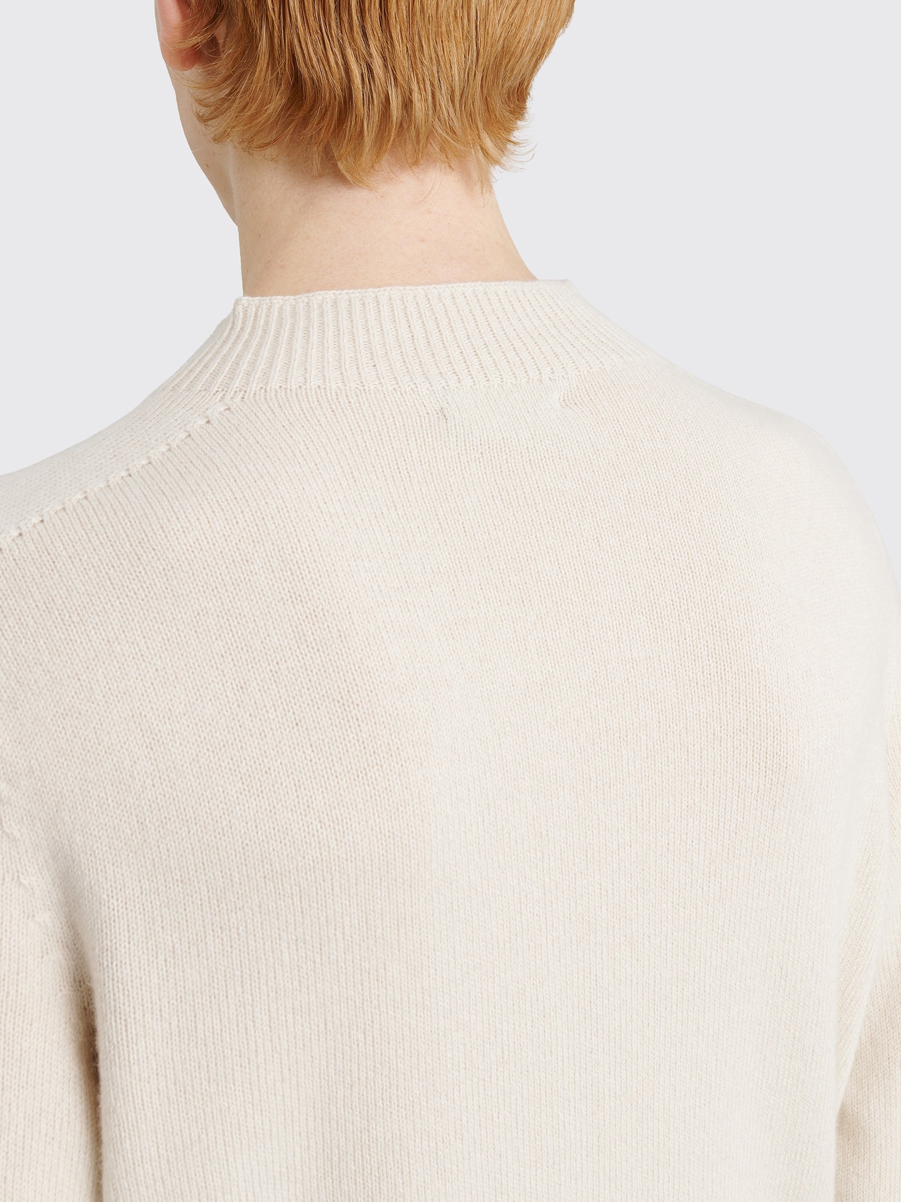 MARGARET HOWELL SADDLE CREW NECK CASHMERE COTTON TWIST SANDSTONE - 5