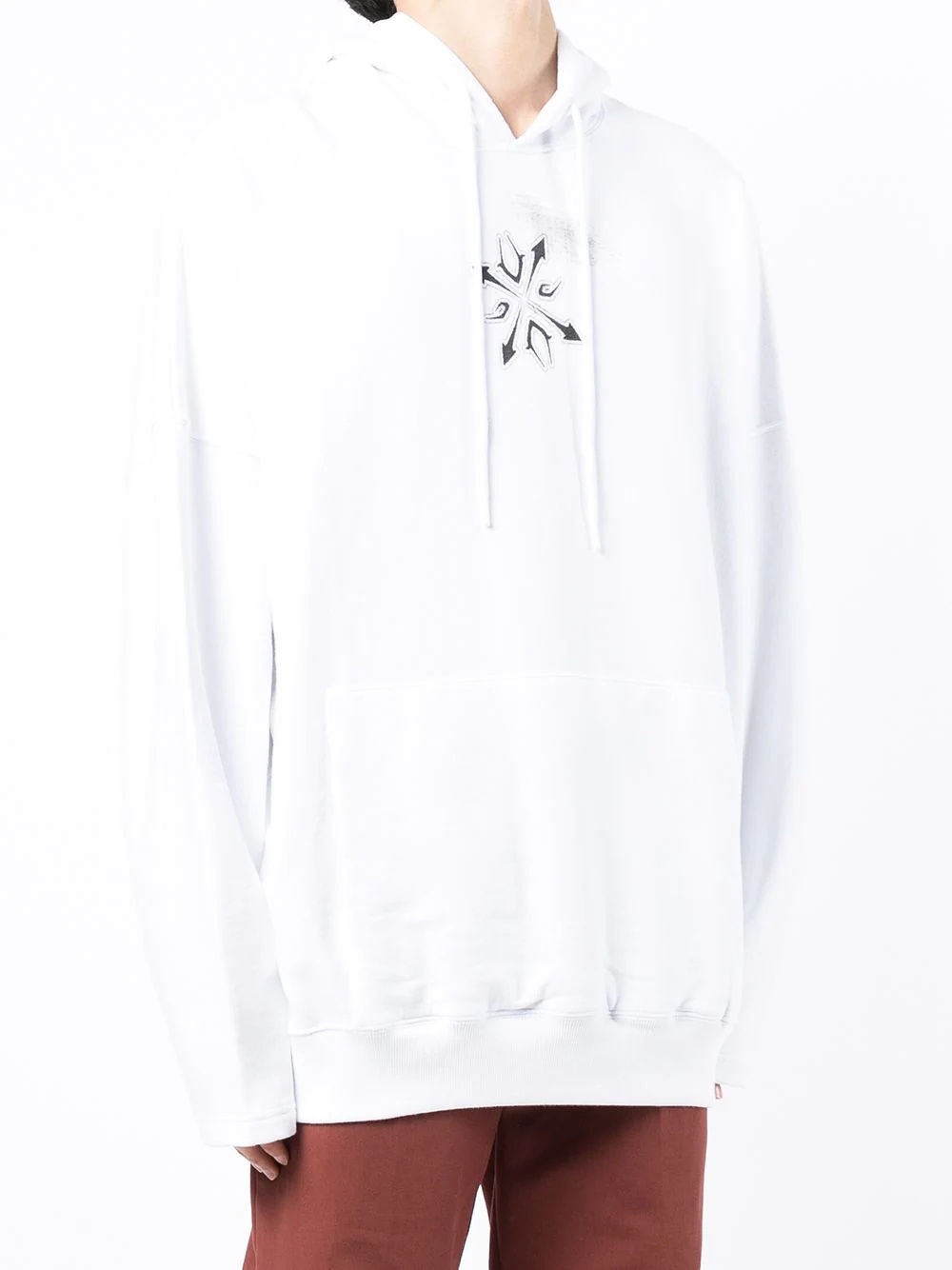 Arrows logo-print hoodie - 3