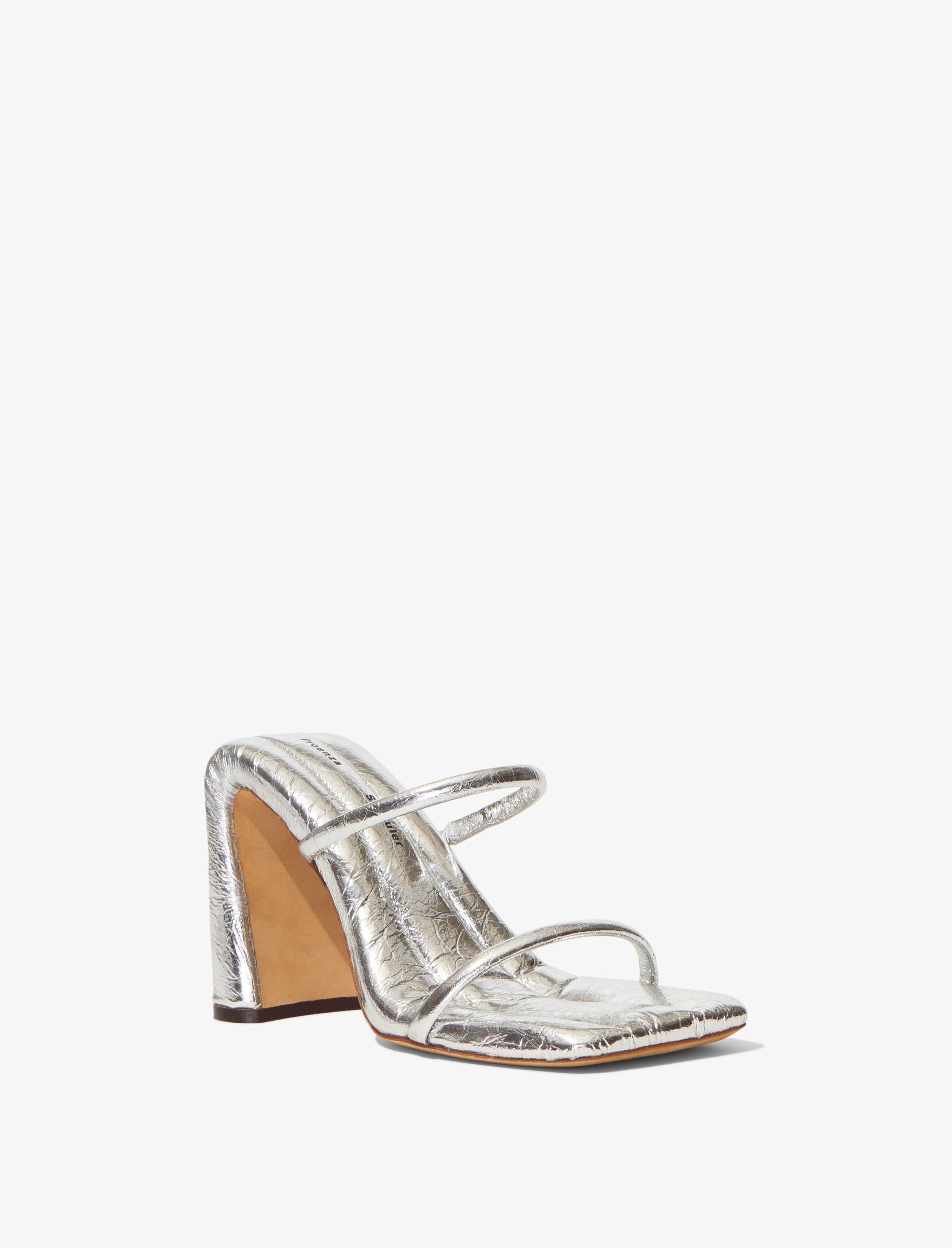 Metallic Arc Strappy Slides - 100mm - 2