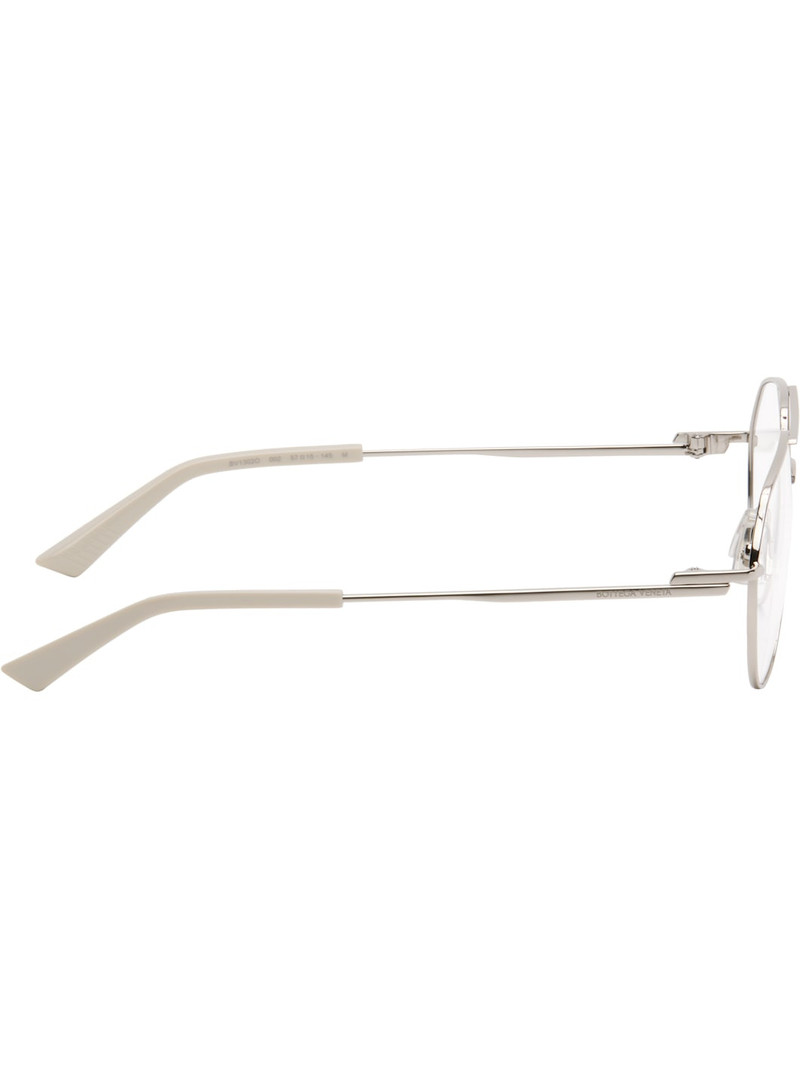 Bottega Veneta Silver Aviator Glasses outlook