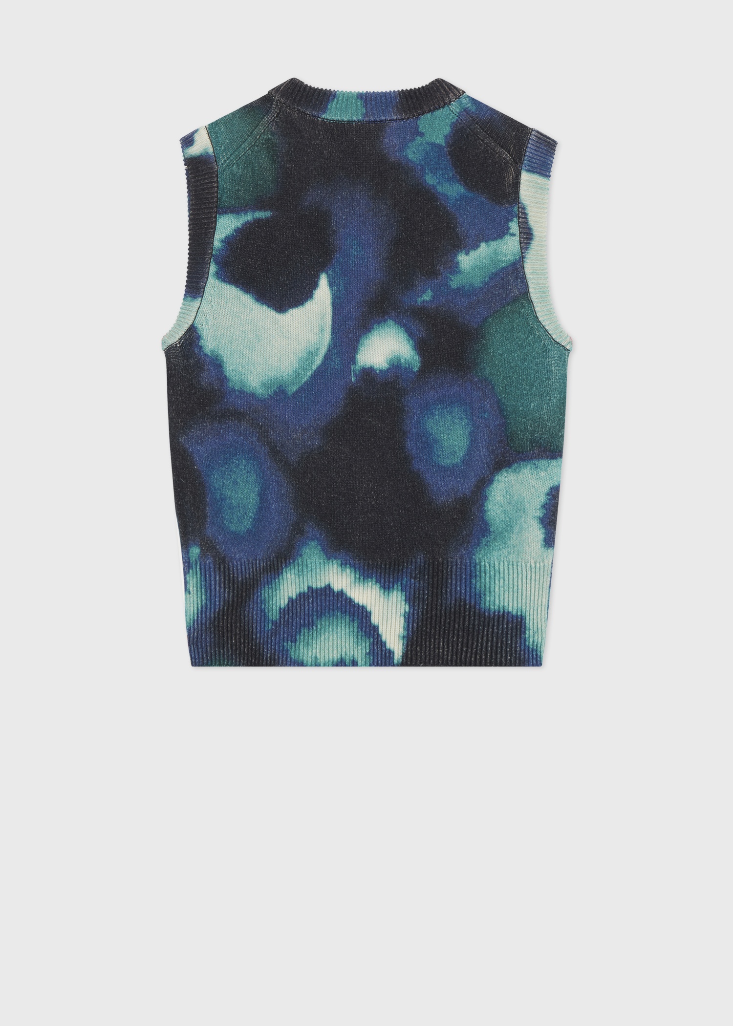 Women's Blue 'Ink' Short Sleeve V-Neck Top - 2