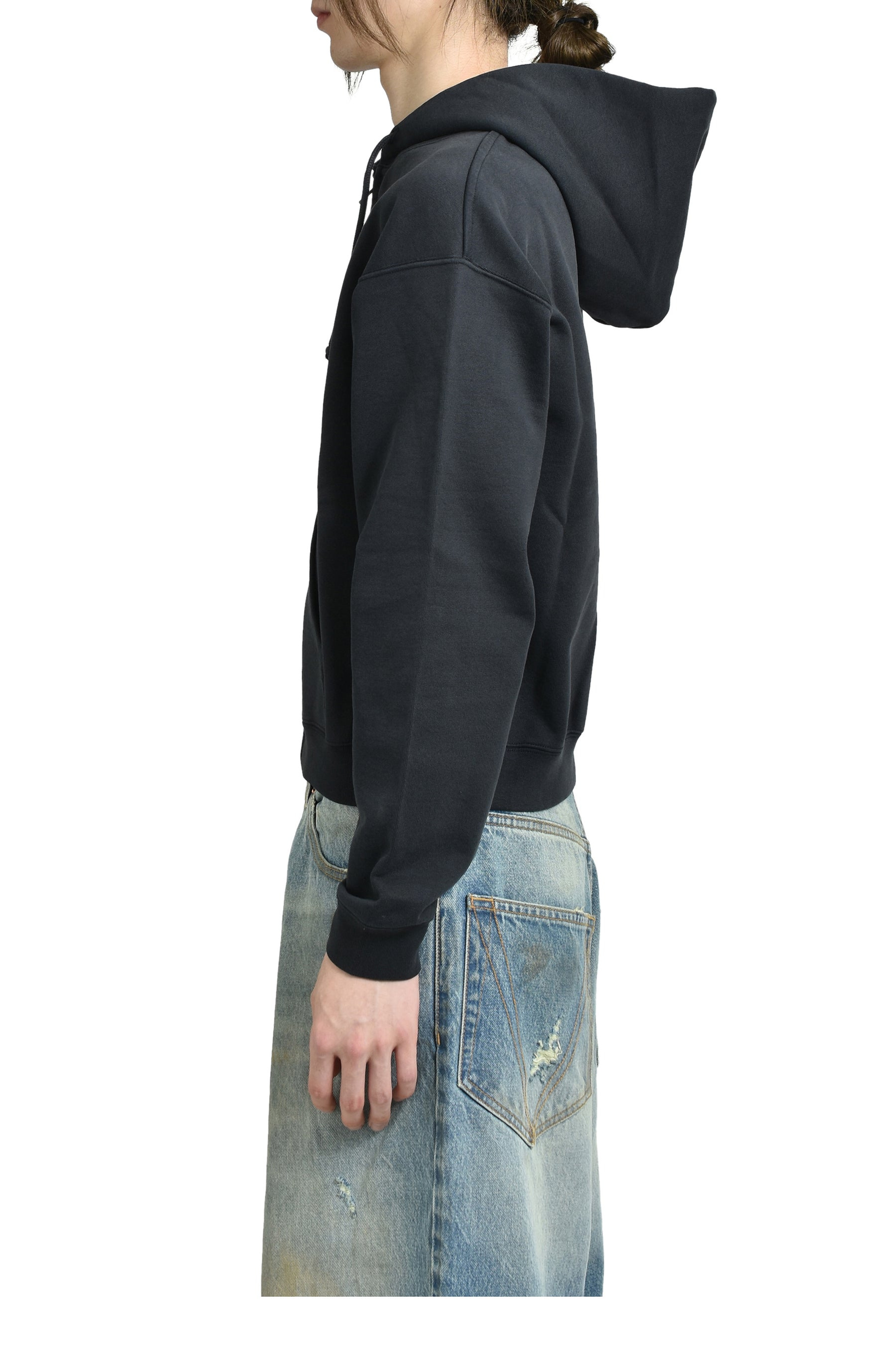 POLIZEI FITTED ZIP-UP HOODIE / BLK - 3