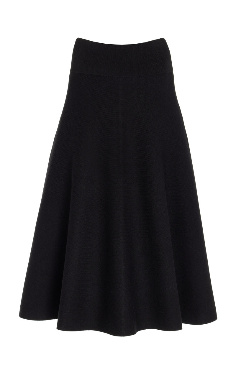 Exclusive Gabrielle Knit Midi Skirt black 1