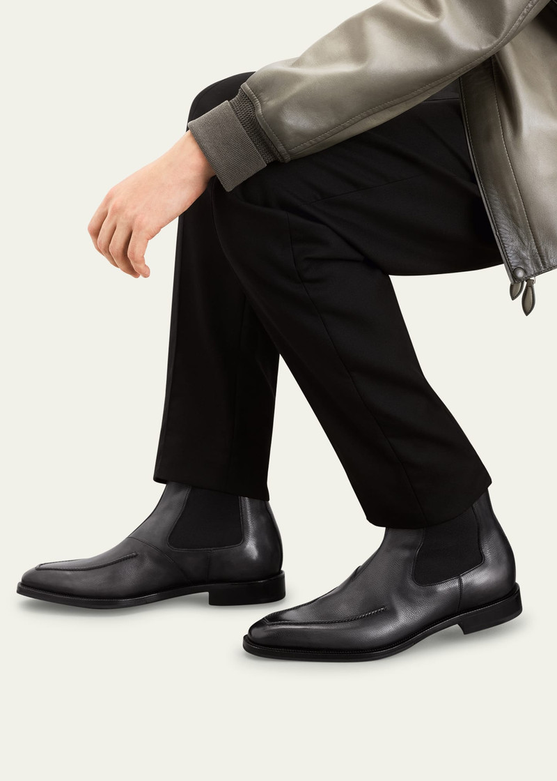 Berluti Men's Demesure Neo Flex Leather Chelsea Boots outlook