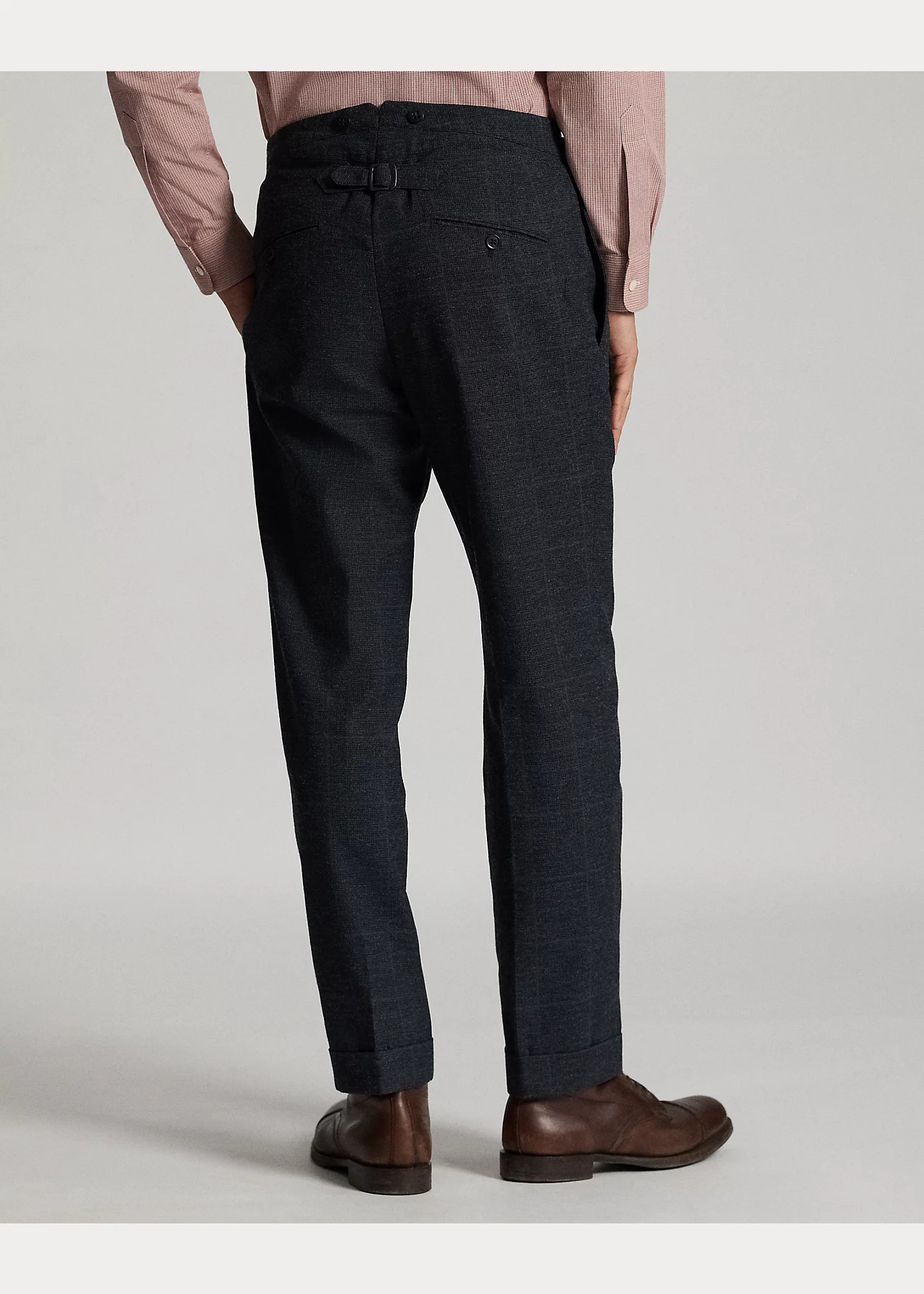 Slim Fit Indigo Checked Suit Trouser - 4