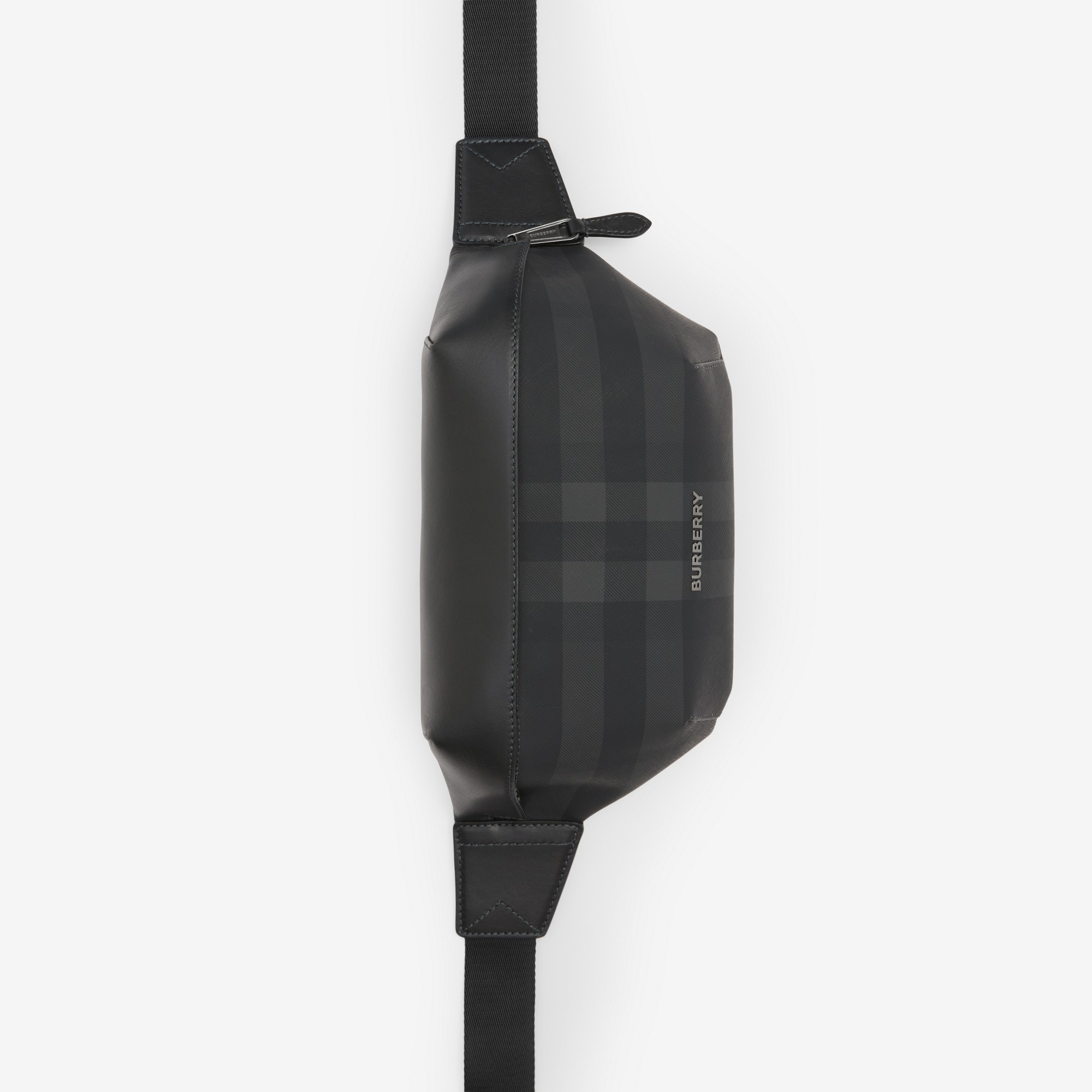 Charcoal Check and Leather Sonny Bum Bag - 3