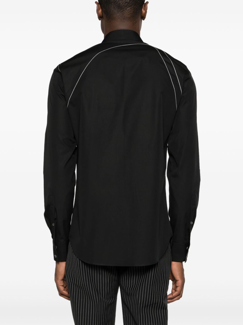 DECORATIVE-STITCHING COTTON SHIRT - 4
