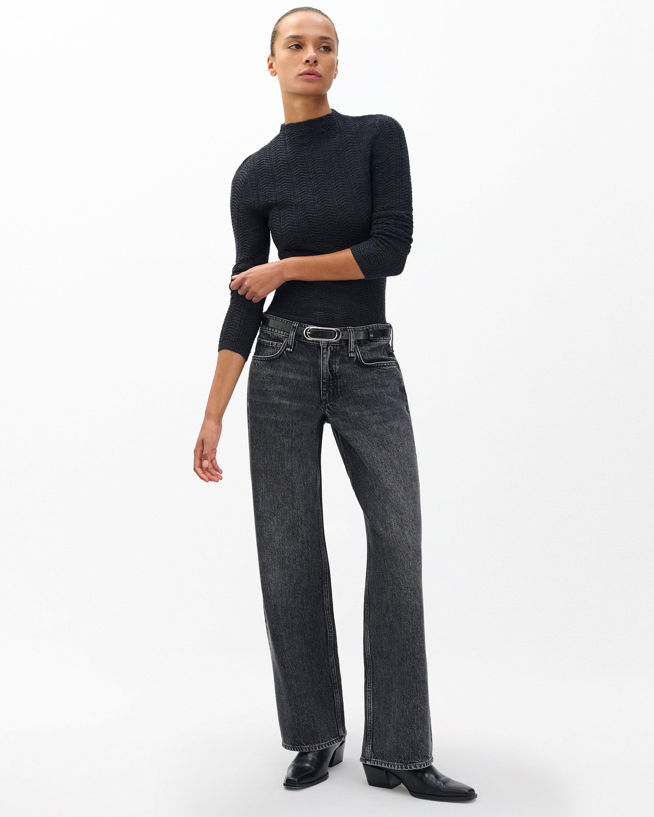 Saige Relaxed Straight Jeans
Lightweight Rigid in Charcoal - 3