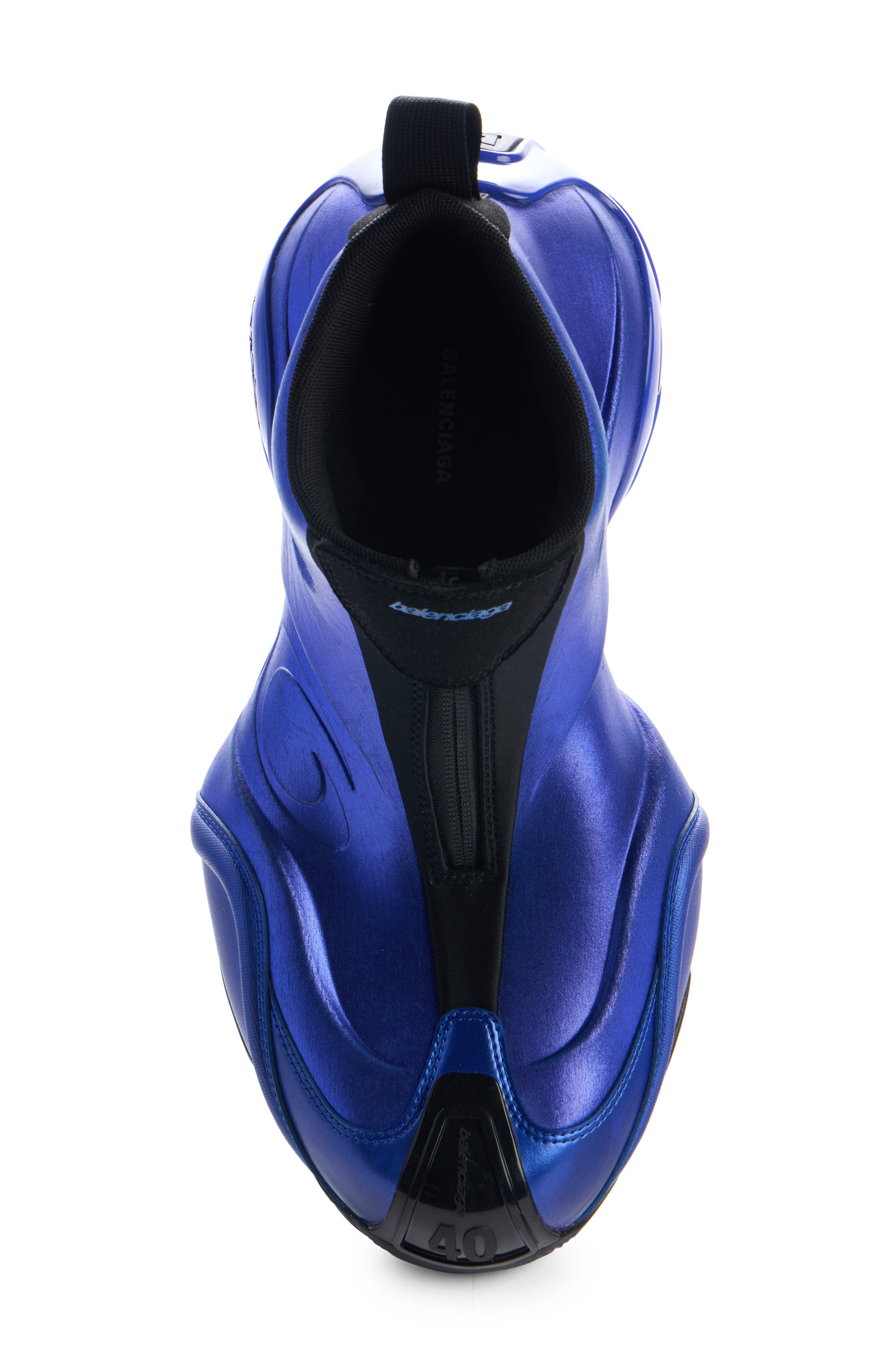 Balenciaga Basketball Sneaker in 4000 Blue Metallic at Nordstrom - 4